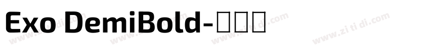 Exo DemiBold字体转换